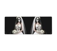 YYHWHJDE Beautiful Skeleton Bride Prints Extra Large Mouse pad Mousepad Computer Office Gaming Keyboard Thickened Version 12x31.5in