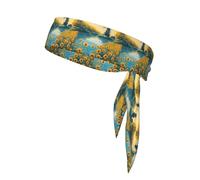 YYHWHJDE beautiful sunflower Prints Sports Double-Sided Headscarf for Women and Men Adjustable for All Head Circumferences
