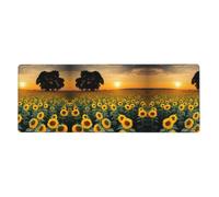 YYHWHJDE Beautiful Sunflower sea Prints Extra Large Mouse pad Mousepad 12x31.5in for Office Gaming Learning