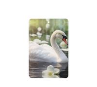 YYHWHJDE beautiful white swan Printing Rectangle Car Air Fresheners Cards six-pack : Hanging Scented Cards for Wardrobe Bathroom Car Interior Decor