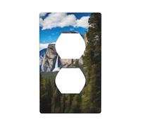 YYHWHJDE Beautiful Yosemite National Park Pattern Double Socket Wall Panel Decorative is Durable and Suitable for Socket Light Switch Accessories 4.5x2.76in