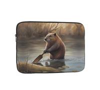 YYHWHJDE Beaver Working Picture Shockproof Portable Laptop Sleeve Case 10 inch for Men and Women Business Travel, School, and Office Daily Use