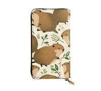 YYHWHJDE Beaver Working Printed Quality Leather Long Clutch Wallet Designed for Fashion Girls and Women Stylish 7.48 x 4.13 in