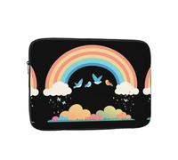 YYHWHJDE Birds Flying Under The Rainbow Picture Shockproof Portable Laptop Sleeve Case 10 inch for Men and Women Business Travel, School, and Office Daily Use