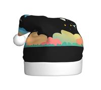 YYHWHJDE Birds flying under the rainbow Prints Christmas Hat for Adult quality festive accessory crafted soft, lightweight