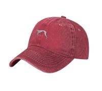 YYHWHJDE Black Adult Baseball Cap Hat Scribbled Greyhound Prints for Men and Women Comfort Adjustable, Red, One size