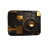 YYHWHJDE Black and Gold Background Prints Protective Shockproof Portable Laptop Sleeve Case 12 inch for Men and Women Business Travel, and Office Daily Use