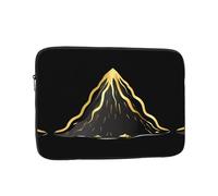 YYHWHJDE Black and Gold Volcano Prints Protective Shockproof Portable Laptop Sleeve Case 17 inch for Men and Women Business Travel, and Office Daily Use