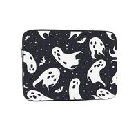 YYHWHJDE Black and Halloween Ghost Printing Portable Laptop Sleeve Case 17 inch Shockproof Bag for Men and Women Business Travel, and Office Daily Use