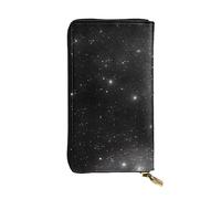 YYHWHJDE Black and White Galaxy Picture Quality Leather Long Clutch Wallet Designed for Fashion Girls and Women Stylish 7.48 x 4.13 in