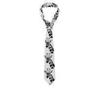 YYHWHJDE Black and white giraffe Pattern Men's Necktie for Business, Daily Wear, Work, Birthdays, Weddings, Parties, Banquets Easy Care 57X3.1 In