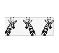 YYHWHJDE Black And White Giraffe Picture Extra Large Mouse Pad, Computer Office Anti Slip Gaming Keyboard Thickened Version 12x31.5in