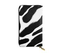 YYHWHJDE Black and White Leather Printing Printing Quality Leather Long Clutch Wallet Designed for Fashion Girls and Women Stylish 7.48 x 4.13 in