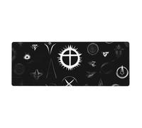 YYHWHJDE Black And White Universe Pattern Extra Large Mouse Pad, Computer Office Anti Slip Gaming Keyboard Thickened Version 12x31.5in