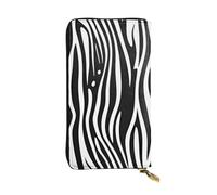 YYHWHJDE Black and White Zebra Stripes Printing Quality Leather Long Clutch Wallet Designed for Fashion Girls and Women Stylish 7.48 x 4.13 in