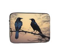 YYHWHJDE Black Crow Birds Pattern Shockproof Portable Laptop 15 inch Sleeve Bag for Men and Women - Ideal for Business Travel, School, and Daily Use
