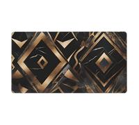 YYHWHJDE Black gold stone pattern picture Large office gaming mouse pad 16 x 29.5 in : Strong adhesion and durability Thickened and anti-slip
