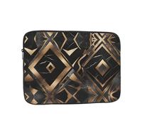 YYHWHJDE Black Gold Stone Pattern Printing Portable Laptop Sleeve Case 10 inch Shockproof Bag for Men and Women Business Travel, and Office Daily Use