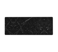 YYHWHJDE Black Marble Veins Pattern Extra Large Mouse Pad Strong Adhesion, Durable, Precise Locking Edge 12x31.5in