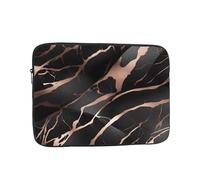 YYHWHJDE Black Rose Gold Marble Pattern Shockproof Portable Laptop 13 inch Sleeve Bag for Men and Women - Ideal for Business Travel, School, and Daily Use