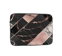 YYHWHJDE Black Rose Gold Marble Picture Shockproof Portable Laptop Sleeve Case 17 inch for Men and Women Business Travel, School, and Office Daily Use