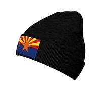 YYHWHJDE Black Warm Knit Hat Arizona Flag Pattern Soft Good Elasticity Suitable for Outdoor Sports