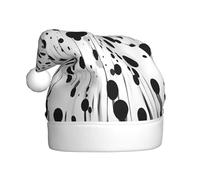 YYHWHJDE Black white spots Prints Christmas Hat for Adult Making It a Fun and Durable Gift for Men and Women
