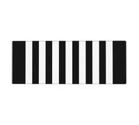 YYHWHJDE Black & White Stripe Picture Extra Large Mouse Pad, Computer Office Anti Slip Gaming Keyboard Thickened Version 12x31.5in