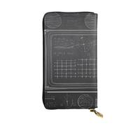 YYHWHJDE Blackboard Math Picture Leather long clutch wallet Designed for fashion girls and women stylish and personalized 7.48 x 4.13 in, Black, One Size