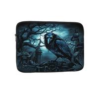 YYHWHJDE Blue Black Crow Pattern Shockproof Portable Laptop 15 inch Sleeve Bag for Men and Women - Ideal for Business Travel, School, and Daily Use