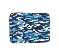 YYHWHJDE Blue Camo Prints Protective Shockproof Portable Laptop Sleeve Case 15 inch for Men and Women Business Travel, and Office Daily Use