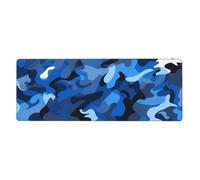 YYHWHJDE Blue Camouflage Pattern Prints Extra Large Mouse pad Mousepad 12x31.5in for Office Gaming Learning