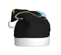 YYHWHJDE Blue cotton Prints Christmas Hat for Adult Making It a Fun and Durable Gift for Men and Women