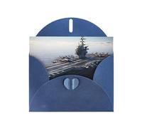YYHWHJDE Blue Greeting Card Aircraft Carrier Pattern for Festive Birthday Party Invitation