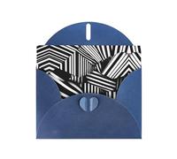 YYHWHJDE Blue Greeting Card Black and white geometric lines Prints for Christmas, Children's Birthday, Valentine's Day, and Party Invitation