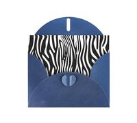 YYHWHJDE Blue Greeting Card black and white zebra stripes Pattern for Christmas, Children's Birthday, Valentine's Day, and Party Invitation