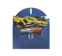 YYHWHJDE Blue Greeting Card Brook Trout Fly Fishing Prints for Christmas, Children's Birthday, Valentine's Day, and Party Invitation