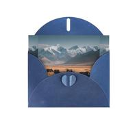 YYHWHJDE Blue Greeting Card Cattle On The Prairie Pattern Perfect for Valentine's Day, Wedding Anniversary & Party Invitations