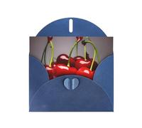 YYHWHJDE Blue Greeting Card Chilean cherries Prints for Christmas, Children's Birthday, Valentine's Day, and Party Invitation