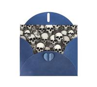 YYHWHJDE Blue Greeting Card Cool skull head Pattern Perfect for Valentine's Day, Wedding Anniversary & Party Invitations