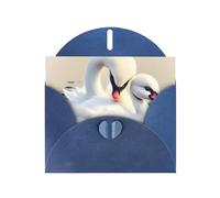YYHWHJDE Blue Greeting Card Cute little swan Prints for Christmas, Children's Birthday, Valentine's Day, and Party Invitation