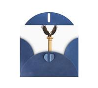 YYHWHJDE Blue Greeting Card Eagle on a pillar Pattern for Festive Birthday Party Invitation
