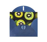 YYHWHJDE Blue Greeting Card Green kiwi Prints for Christmas, Children's Birthday, Valentine's Day, and Party Invitation