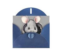 YYHWHJDE Blue Greeting Card Grey rat Prints for Christmas, Children's Birthday, Valentine's Day, and Party Invitation