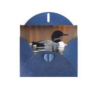 YYHWHJDE Blue Greeting Card Loon Birds Prints for Christmas, Children's Birthday, Valentine's Day, and Party Invitation