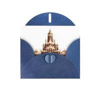YYHWHJDE Blue Greeting Card Luxurious Chocolate Palace Pattern for Festive Birthday Party Invitation