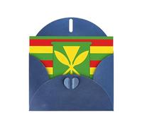YYHWHJDE Blue Greeting Card Native Hawaiian Flag Prints for Christmas, Children's Birthday, Valentine's Day, and Party Invitation