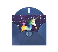 YYHWHJDE Blue Greeting Card One-horse star Pattern for Festive Birthday Party Invitation