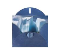 YYHWHJDE Blue Greeting Card Penguins On The Iceberg Pattern for Festive Birthday Party Invitation