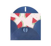 YYHWHJDE Blue Greeting Card Pink watermelon Prints for Christmas, Children's Birthday, Valentine's Day, and Party Invitation